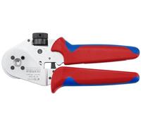 KNIPEX Pince à sertir à quatre points pour contacts tournés, 97 52 63 A | Chromée avec poignées multimatières 175 mm