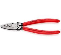 KNIPEX Pince à sertir pour embouts de câble sur carte LS gainées en plastique 180 mm, 97 71 180 SB