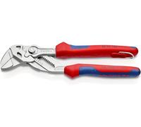 Knipex Pince-clé pince et clé à la fois chromée avec gaines bi-matière, avec œillet intégré pour fixation d’un dispositif antichute 180, 86 05 180 T
