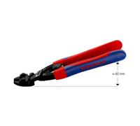Pince coupante à ras démultipliée matériaux tendres 200mm - Gainage bi-matière - KNIPEX - 72 62 200