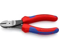 Knipex Pince coupante de côté à forte démultiplication, 74 02 140 | Avec poignées multimatières 140 mm