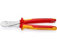 Knipex Coupe-boulons puissant avec œillet de fixation chromé, isolé avec des poignées multicomposants, testé VDE; avec œillet de fixation isolé intégré pour attacher un dispositif anti-chute 250 mm - 