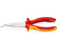 KNIPEX 26 26 200 T BK Pince à bec plat avec tranchant (pince à bec de cigogne) avec œillet de fixation chromée VDE 200 mm