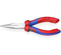 Knipex Pince demi-ronde avec tranchant (pince radio) chromée avec poignées comfortables 160 mm, 25 05 160