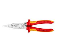 Knipex Pince pour installations électriques 13 96 200 SB – Chromée, gaines bi-matière, VDE 200 mm