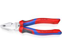 Knipex Pince universelle à forte démultiplication 02 05 180, chromée, poignées à gaine 180 mm