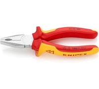 Knipex Pince universelle sur carte LS chromée isolées par gaines bi-matière, certifiées VDE 160 mm, 03 06 160 SB