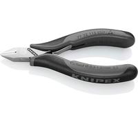 Knipex Pinces coupantes de côté pour l’électronique ESD avec charnière entrepassée avec poignées multimatières 115 mm, 77 32 115 ESD