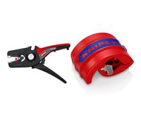 Knipex PreciStrip16 Pince à dénuder automatique 195 mm (carte LS/blister) 12 52 195 SB, Noir & BiX Coupe-tube pour les tubes en plastique de Ø 20 à 50 mm 90 22 10 BK