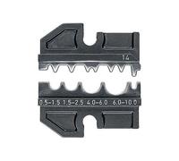 Knipex Profil de sertissage pour cosses tubulaires, cosses de câble à sertir et cosses à presser non isolées selon DIN 46234 et DIN 46235 ainsi que prolongateurs, connecteurs serties et connecteurs à