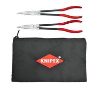 KNIPEX Tools 9K0080128US Lot de 2 pinces à bec extra long avec pochette de rangement (28 71 280, 28 81 280 et 9K 00 90 12 US)