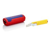 KNIPEX TwistCut Coupe-tubes pour gaines électriques 13-32 mm 90 22 01 SB & JOKARI 10282 Couteau à dégainer, Jaune Multicolore