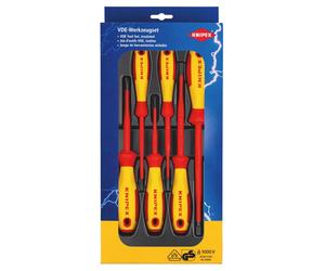 Knipex VDE Schraubendreher-Set 6teilig Schlitz, Kreuzschlitz Phillips (00 20 12 V02)