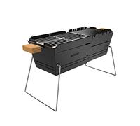 Knister Grill Original - Barbecue à charbon de bois mobile pour pique-nique, camping et extérieur, noir