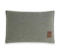 Knit Factory - Jesse Coussin - Urban Green - 60x40 cm | Coussin avec garnissage et housse - Coussin de canapé - Coussin tricoté - Design intemporel