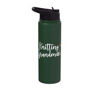 Knitting Lover Grandma Crocheting Women Stainless Steel Insulated Water Bottle