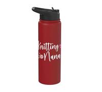 Knitting Lover Nana Grandma Who Loves to Knit Stainless Steel Insulated Water Bottle