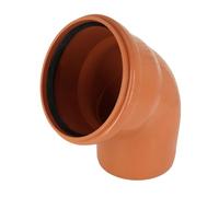 KNM Trade Coude Eau Usée DN160 PVC Raccord 67° Gris | PVC robuste, usage domestique, installations sanitaires, eaux usées