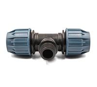 KNM Trade Té Polypropylène Fileté Tuyau PE 32mm 1" 32mm | polypropylène, raccord compression, eau potable, 16 bar, cert. DVGW/KIWA/WRAS, extérieur