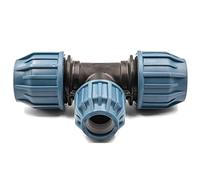 KNM Trade Té Réducteur Polypropylène Tuyau 32mm 25mm 32mm | polypropylène, raccord réducteur, eau potable, 16 bar, cert. DVGW/KIWA/WRAS, tuyauterie PE