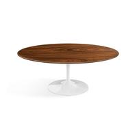 Knoll International Table basse Saarinen - Oval - blanc - Placage de palissandre Santos