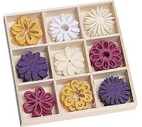 Knorr Prandell 22 mm Fantaisie Fleurs Boîte en Bois avec décorations de Noël en Feutre Multicolore