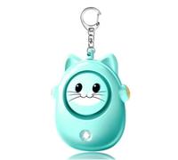 Knoruley Alarme Personnelle en Forme de Chat Mignon, Artefact Anti-Loup pour Femme, Porte-Clés D'Autodéfense D'Urgence pour Enfants et Femmes en Plein Air