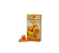 KNOX Cônes d'encens - Parfum : pêche - Quantité : 24 pièces - Durée de combustion : environ 10-15 min - Fabriqué en Allemagne