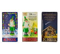 KNOX Lot de 3 cônes d'encens de Noël - Parfums : parfum de Noël, mélange, rois sacrés - Quantité : 72 - Fabriqué en Allemagne