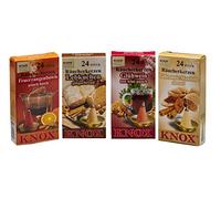 KNOX Lot de 4 paquets de 24 cônes d'encens - Taille M - Tradition - Pain d'épices, amande brûlée, vin chaud, bowle à feu - Fabriqué en Allemagne