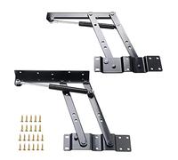 Knpwer 2 Pcs Charniere Table Basse Relevable,Heavy Duty Mecanisme Table Basse Relevable,Lift Up Ressort Charnière pour Table Basse (Black, Style 1)