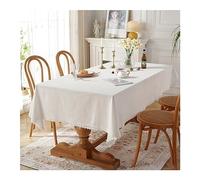 KnSam Nappe Carrée, 120x120CM, Dentelle Blanc, Coton, Nappe Anti-Taches