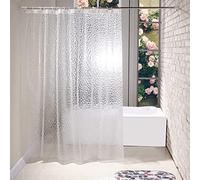 KnSam Rideau de douche 120x180 cm (largeur 120, hauteur 180) anti-moisissure, épaississement, rideau de douche Eva respectueux de l'environnement, 3D, étanche avec 12 anneaux de rideau de douche