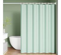 KnSam Rideau Douche, Vert Clair, 120x200cm, Simple Moderne, PEVA, Rideau Salle de Bain Imperméable avec Anneaux
