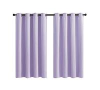 KnSam Rideau Occultant Couleur Pure, 2 x 117x137cm, Rideaux pour Chambre Salon Oeillets, Violet Clair