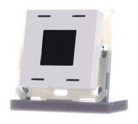 MDT KNX 55 x 55 mm Bouton-poussoir Light quadruple avec écran couleur et capteur de température blanc pur, 1 pièce.