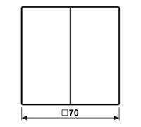 KNX LS990 Série Double Interrupteur Noir Graphite - LS102SWM