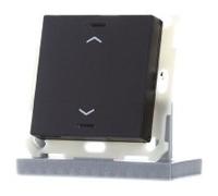 MDT KNX Bouton-poussoir Light 55 simple, RGBW, capteur de température, noir mat, store, 1 pièce.