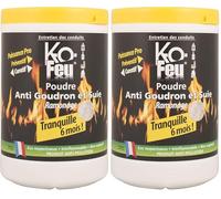KO Feu - Poudre Anti Goudron et Suie - Ramonage Catalytique - Chimique - Professionnel - 1000 cc (Lot de 2)
