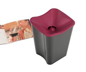 Koala 6238NE01 Ac Spittoon Noir avec Couvercle Bordeaux