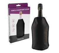 KOALA Rafraîchisseur Bouteille Vin Champagne, Gel Réfrigérant, Noir | Modèle High Tech, Refroidissement sans Glaçons, Manga Élastique, Réutilisable, Congélateur 2 h, 23 x 15,5 x 2 cm