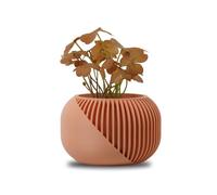Koala Studio Dualité - Pot Décoration d'Intérieur pour Plantes Synthétiques, Succulentes & Cactus Design - Original Petit Mini Cache-Pot Maison Salon (Rouge Pastel)