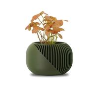 Koala Studio Dualité - Pot Décoration d'Intérieur pour Plantes Synthétiques, Succulentes & Cactus Design - Original Petit Mini Cache-Pot Maison Salon (Vert Mat)