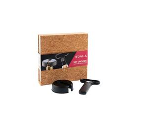 Koala UnCork CP Tire-bouchon à feuilles pour vieux vins en acier inoxydable Coffret en liège Cadeau premium pour œnophiles