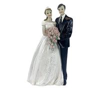 Koautios Figurine élégante en Résine Représentant Un Couple de Mariés, Idéale pour La Décoration de Gâteau Rustique Ou comme Statuette Abstraite. Décoration de, Une