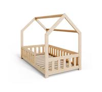KOBI DUBI Lit d'enfant 160x80 avec Matelas - Couleur Naturelle
