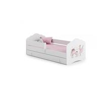 Lit enfant FALA 80x160 cm + sommier + matelas + tiroir + barrière de protection