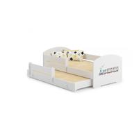 Lit enfant LUK 160x80 Train gigogne avec matelas Jaune G