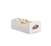 Lit enfant LUK 160 x 80 cm + sommier + matelas + tiroir + barrière de protection