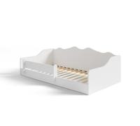 KOBI Lit Montessori au Sol 160 x 80 sans Matelas, Blanc, Emma